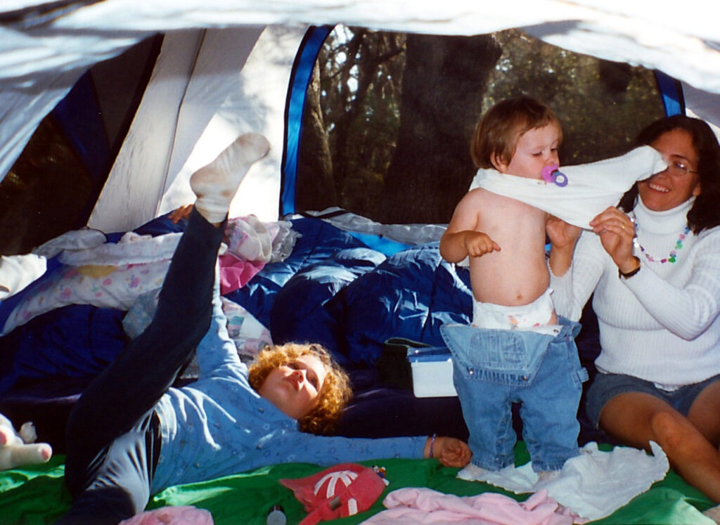 Southern Oregon professional photo manager's photo of a camping trip when her children were young that depicts an unremarkable moment that shows an unpolished but real moment. It is a glimpse into life and tells a story.